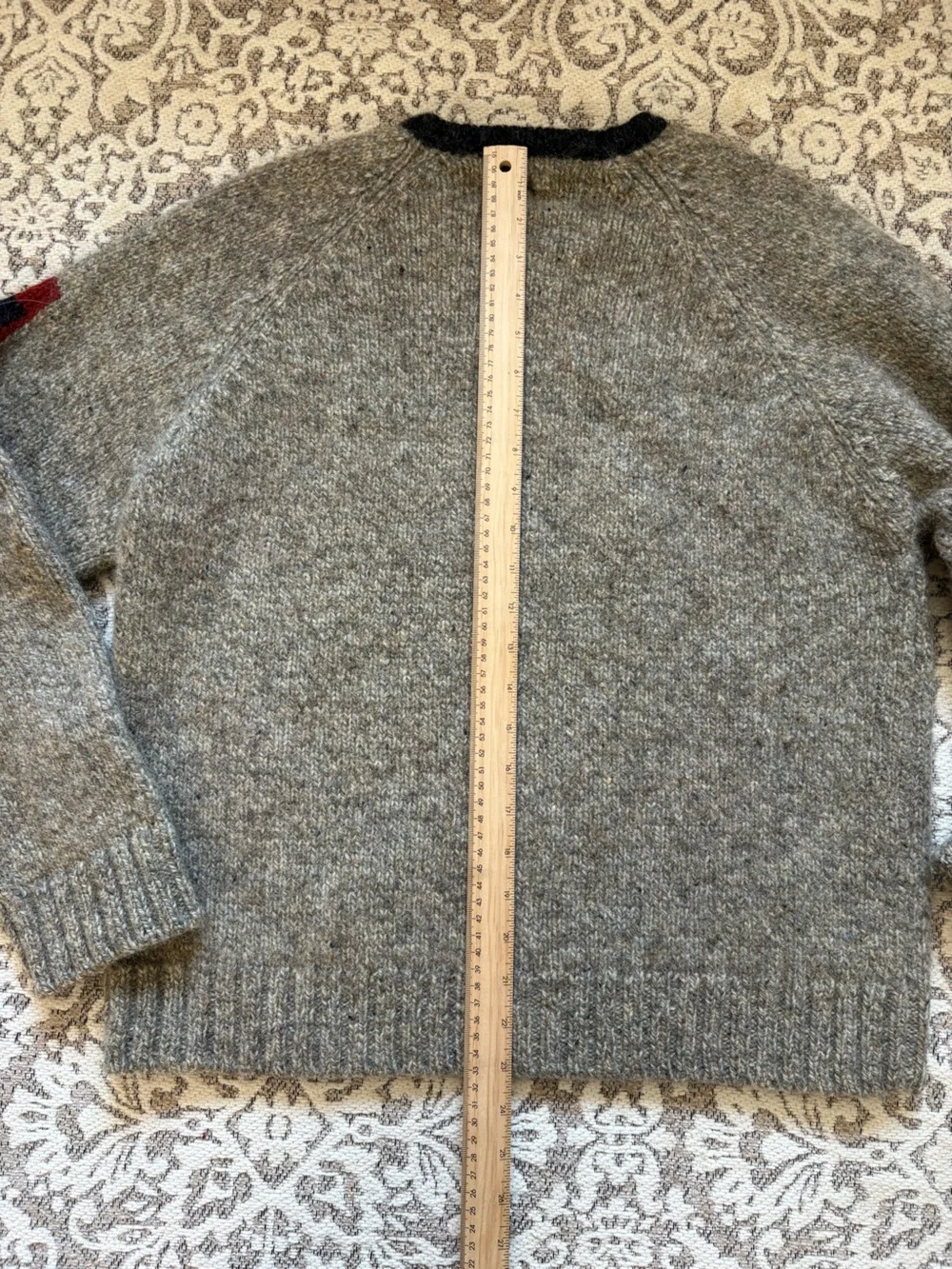 Abercrombie & Fitch Y2K Men's/unisex Gray Wool V-Neck Sweater Size S